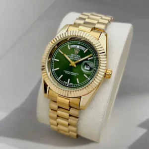 Rolex Watch Green Dial – Rolex Oyster Perpetual Day Date Gold Watch with Green Dial